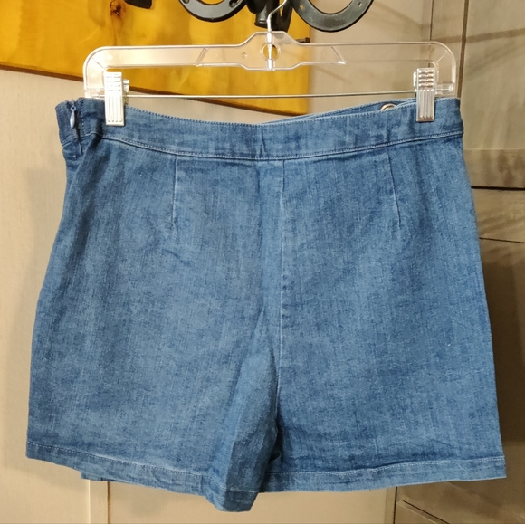 NWT Denim BLVD Belted Denim Wrap Skort - Picture 2 of 6